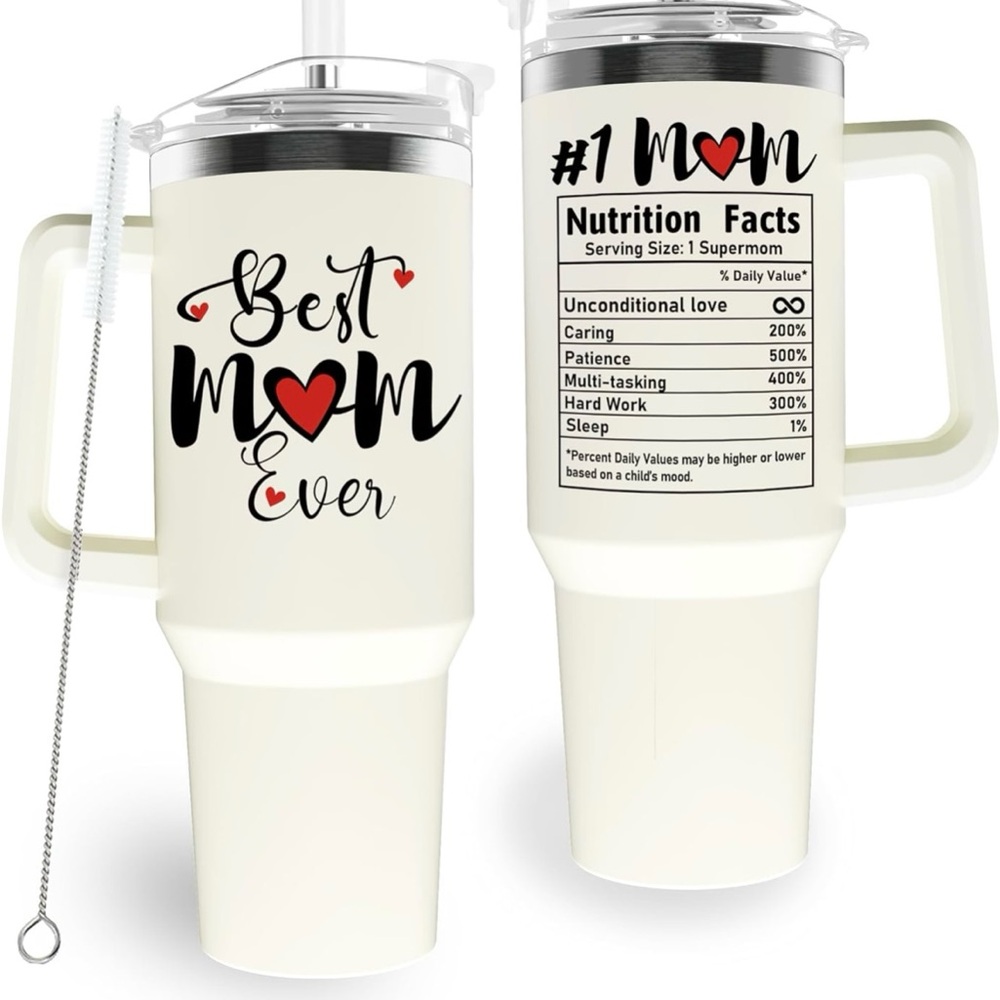 Best Mom Ever Tumbler with Straw